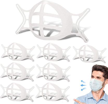 8 Pack Mask Bracket 3D Inner Support Plastic Bracket for Lipstick Protector Stand Nose Protection Keep Smoothly and Cool