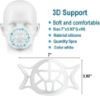 3D Mask Bracket Silicone Face Mask Bracket Internal Support Frame Cool Lipstick Protection Stand Wearable Lanyard Bracket,5 Pcs White