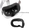 Shaboo Prints Yocaya Oculus Quest 2 Face Cover Silicone with Vented Points Less Sweat Less Light Leakage,black