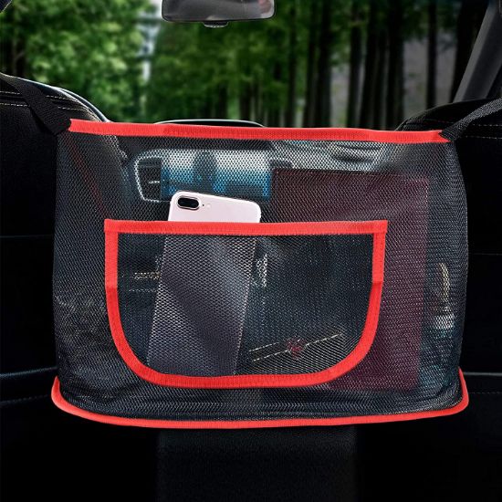 Shaboo Prints Car Net Pocket Handbag Holder, Mesh Car Seat Organizer and Storage for Purse, Phone, Bags, and Snacks, Large Capacity Organizer