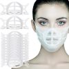 Face Mask Bracket Large for Men,3D Mask Bracket Internal Support Frame for Cloth Mask,3D Face Mask with Wearable Lanyard Keep Fabric off Mouth(10PCS)