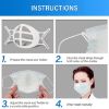 Face Mask Bracket Large for Men,3D Mask Bracket Internal Support Frame for Cloth Mask,3D Face Mask with Wearable Lanyard Keep Fabric off Mouth(10PCS)