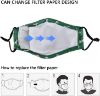 Shaboo Prints Kids Cover 5PCS Protective -Mask- Reusable & Washable Bandanas with Valve Breathable Cover Carton Pattern with Carbon Filters for Kids 3-12 Year Old