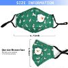 Shaboo Prints Kids Cover 5PCS Protective -Mask- Reusable & Washable Bandanas with Valve Breathable Cover Carton Pattern with Carbon Filters for Kids 3-12 Year Old