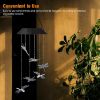 Shaboo Prints Solar LED Wind Chimes Lights Multi Color-Changing Outdoor LED Chandelier Light Hanging Clear Acrylic Waterproof Decorative for Patio Yard Garden Home Flower shed (Dragonfly)