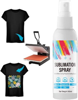 Sublimation coating is a clear coating to convert virtually any heat and pressure material into a substrate.  Use your imagination and creativity, and maximize show your results on clothing or other items by Sublimation Spray.  HOW TO USE  Step 1. Spray a moderate amount of sublimation coating on the shirt or fabric.  Step 2. Wait a few minutes for it to dry.  Step 3. Prepare the design or pattern you want to print.  Step 4. Heat pressing your design or pattern.  Step 5. Then you will get an excellent result with brilliant colors and patterns.  CAUTION  1. After the production is complete, please use the washing machine to wash again.  2. Running hot water or rubbing alcohol through your sprayer after each use to prevent clogging.  3. Keep away from children and place them in a cool and dry environment.  4. It is best to add a large piece of white cotton fabric or parchment paper to the sublimation paper before transferring so that the fabric in the non-image area does not turn yellow after transferring.  Quick Dry And Super Adhesion: Our sublimation spray takes only minutes to dry out after application. And it has super adhesion so that the pattern will not fade or fall off.  For Cotton Shirts And Multi-Purpose: Sublimation sprays for cotton shirts and works on all fabrics, including cotton t-shirts and blends, tote bags, socks, gift boxes for logo, towels, wood, canvas, etc. Meet most of your print design needs and give free rein to your creativity. High Performance And Waterproof: Enhance the brightness and vibrancy of the pattern's color, offer a beautiful glossy sheen and a more smooth touch feeling. And it's waterproof, don't worry about fading or falling off when it comes in contact with water.  Easy And Safe To Use: Our sublimation coating spray directly onto the fabric. There is no discomfort in the process of use. Long-Lasting Protection: This coating spray helps resist scratches, abrasions, rubbing, and ink smudging. Daily protection for your patterns.