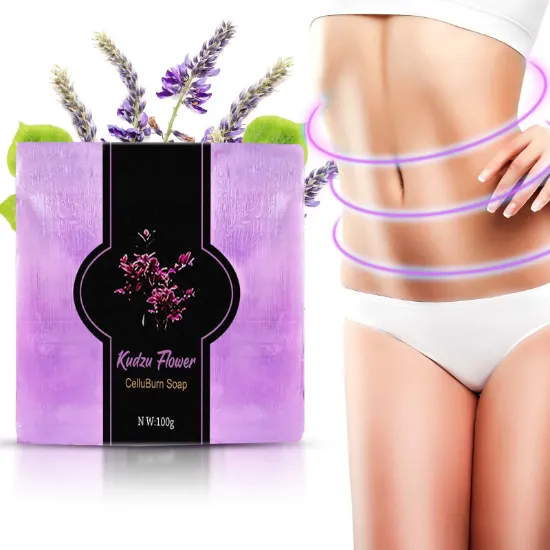 Japanese Pueraria Soap contains a variety of body sculpting body essences to relieve dry and rough skin, while lifting and firming, improving dull skin, and leaving skin firm and smooth. Continue to use the Japanese kudzu-flower fat-reducing soap, you can show a slim figure.  Packed with natural ingredients.  Shape body lines  Increase Metabolism  Repairing & Moisturising  Clean skin impurities  HOW TO USE:  1. After cleansing the skin, take an appropriate amount of this product and apply it evenly to the areas that need fat reduction.  2. Massage for 5 to 10 minutes until the product is absorbed.  3. Use after massage for better results.  Application: foot bath, massage, bath  Care: For legs, buttocks, neck, body, etc.  Specifications:  Ingredients: Puerariae Flower Extract  Net content: 100g  Kudzu Flower Soap - Increase Metabolism and Shred Fat. 5X more Collagen Strengthening than other similar products get rid of skin blemishes caused by cellulite and localized fat easily, quickly and effectively! Puerariae Flower Extract - Fat-burning Natural Ingredients - Puerariae flower extract. Applying kudzu extract daily for 12 weeks reduces body fat and body mass index in people who are obese. This effective ingredient can speed up the metabolism and improve your digestive system naturally. Natural Formula - Kudzu Flower Soap is made of a natural-based formula & skin tightening essence, Helps to tighten, tone, and lubricate abdominal muscles and increase muscle mass. Effectively break down fat, firm skin, and shape body lines. Moisturizing And Good For You Soaps - Our soap bars are moisturizing, helping our bars produce a rich, luxurious lather and transform dry skin into silky smooth skin. For moisturizing, firming, skin care, foot massage, scraping, SPA, bathing, massage, etc. Become Better- Kudzu Flower Soap is very suitable for extremely dry, rough, uneven skin. Japan Kudzu Flower Soap opens skin pores to promote circulation and accelerate warm-up and recovery time.