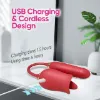 Rose Toy Vibrator for Women, 2 in 1 Vibrating Stimulator with 10 Modes, Rechargeable Sex Toys for Couples, Adult Toys